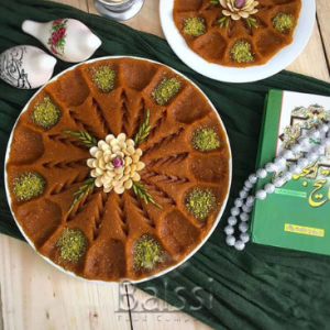حلوا ساده با تزیین پسته | بالسی
