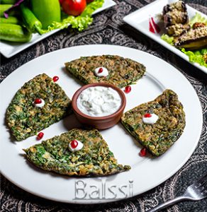 کوکو سبزی با سبزی خشک کوکویی بالسی