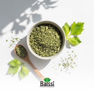 سبزی خشک کرفس در ظرف سفید رنگ | بالسی